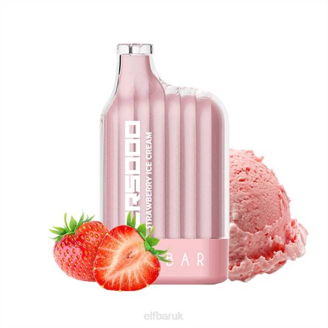 ELFBAR Best Flavor Disposable Vape CR5000 Big Sale Strawberry Ice Cream BN2D18