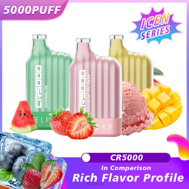 ELFBAR Best Flavor Disposable Vape CR5000 Ice Series Peach Ice BN2D20