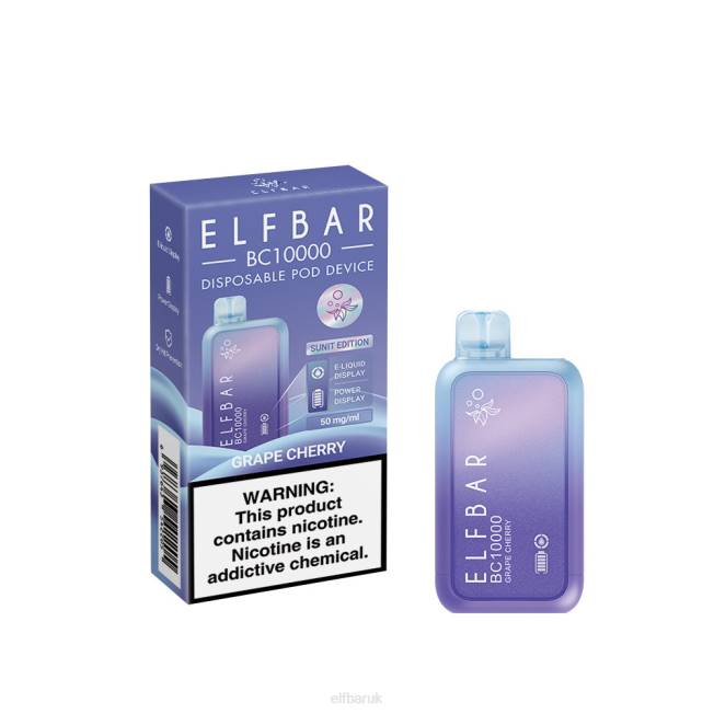 ELFBAR Disposable Vape New BC10000 10000Puffs Grape Cherry BN2D40