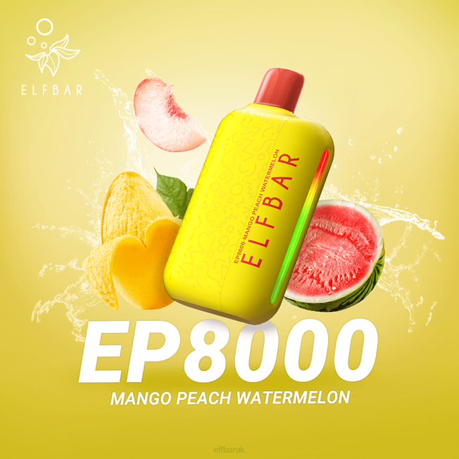 ELFBAR Disposable Vape New EP8000 Puffs Mango Peach Watermelon BN2D71