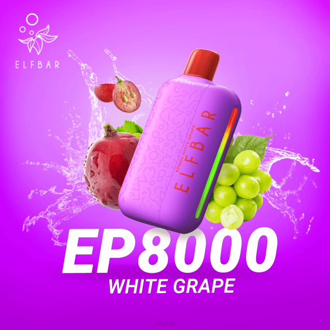 ELFBAR Disposable Vape New EP8000 Puffs White Grape BN2D73