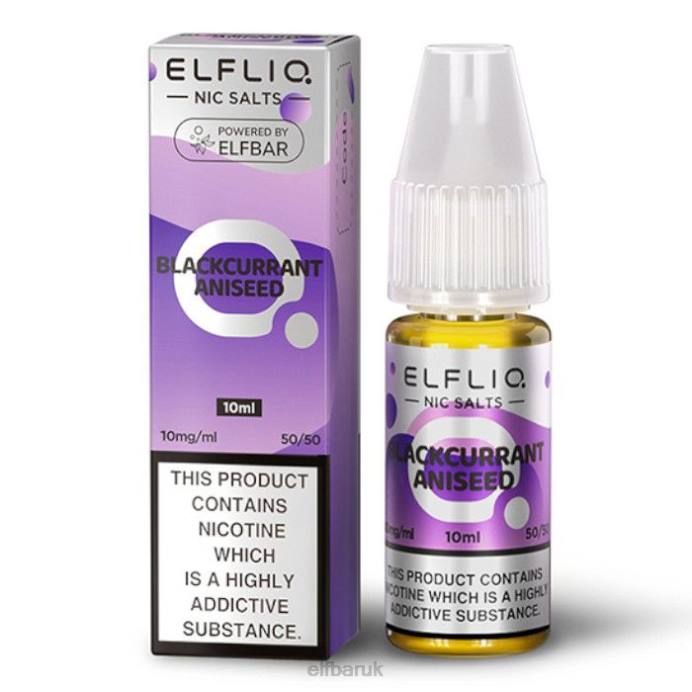 ELFBAR ElfLiq Nic Salts - Blackcurrant Aniseed - 10ml-20 mg/ml DN42178