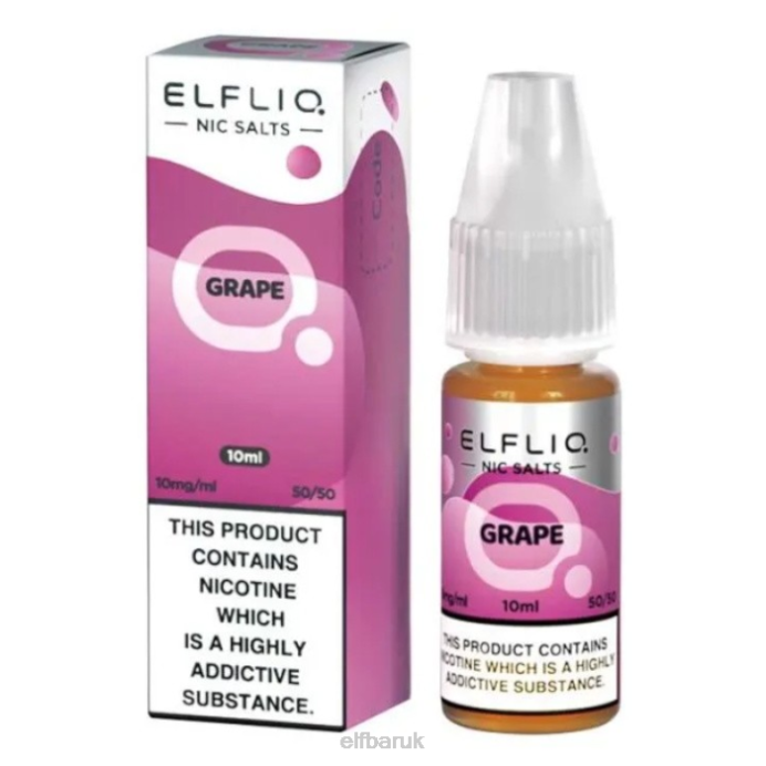 ELFBAR ElfLiq Nic Salts - Grape - 10ml-5mg DN42190