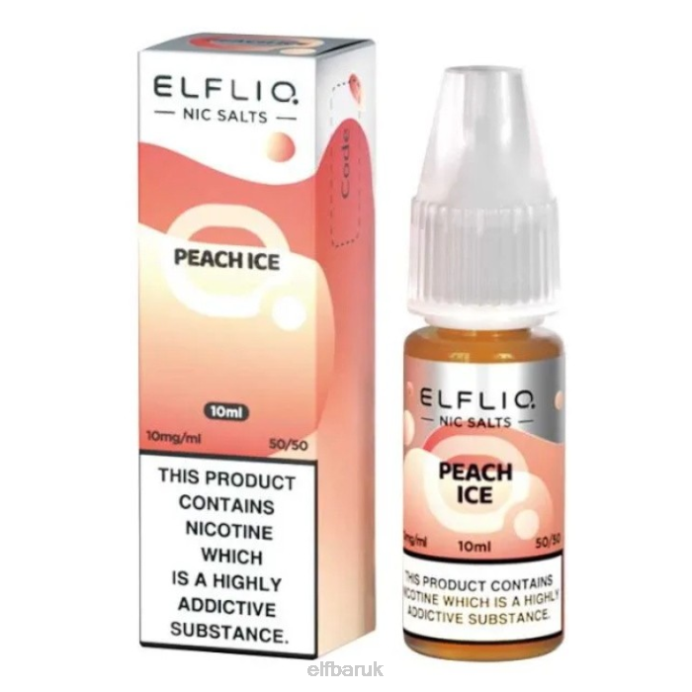 ELFBAR ElfLiq Nic Salts - Peach Ice - 10ml-10 mg/ml DN42185