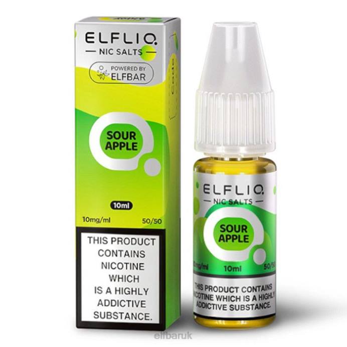 ELFBAR ElfLiq Nic Salts - Sour Apple - 10ml-10 mg/ml DN42169