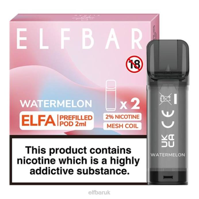 ELFBAR Elfa Pre-Filled Pod - 2ml - 20mg (2 Pack) DN42108 Watermelon