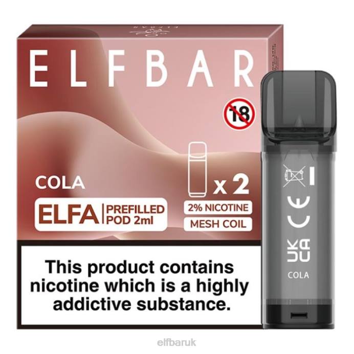 ELFBAR Elfa Pre-Filled Pod - 2ml - 20mg (2 Pack) DN42109 Cola