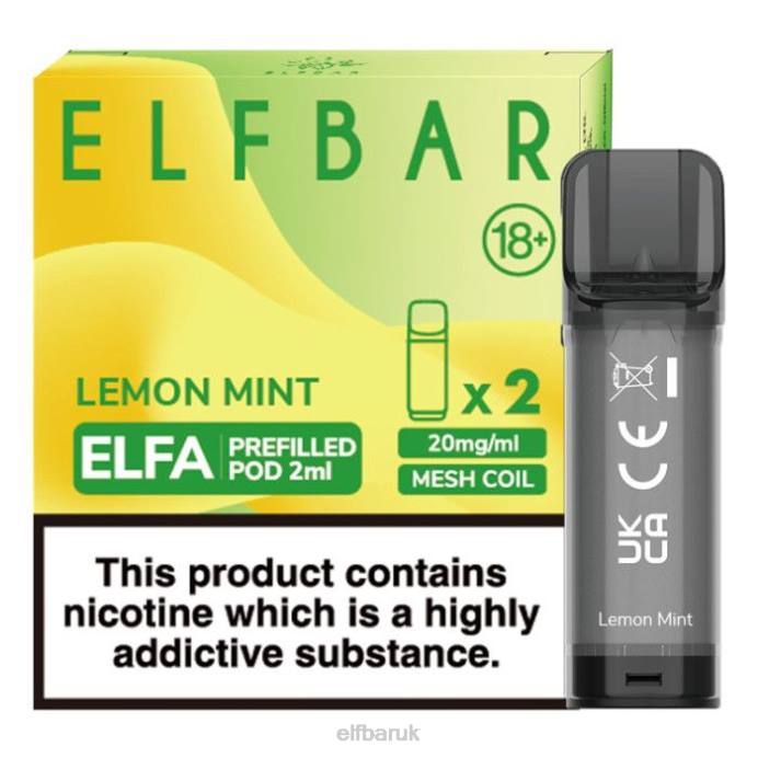 ELFBAR Elfa Pre-Filled Pod - 2ml - 20mg (2 Pack) DN42110 Lemon Mint
