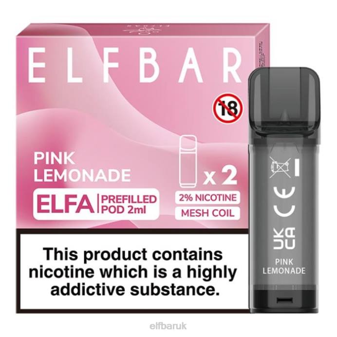 ELFBAR Elfa Pre-Filled Pod - 2ml - 20mg (2 Pack) DN42111 Pink Lemonade