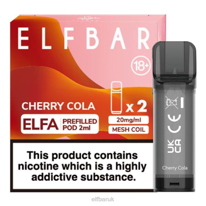 ELFBAR Elfa Pre-Filled Pod - 2ml - 20mg (2 Pack) DN42113 Cherry Cola
