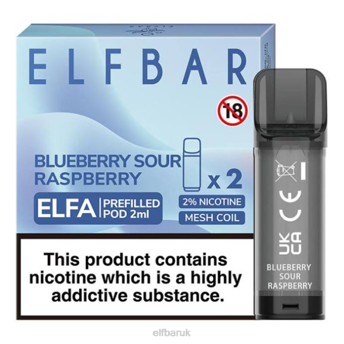 ELFBAR Elfa Pre-Filled Pod - 2ml - 20mg (2 Pack) DN42114 Blueberry Sour Raspberry