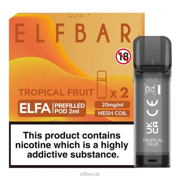 ELFBAR Elfa Pre-Filled Pod - 2ml - 20mg (2 Pack) DN42120 Tropical Fruit