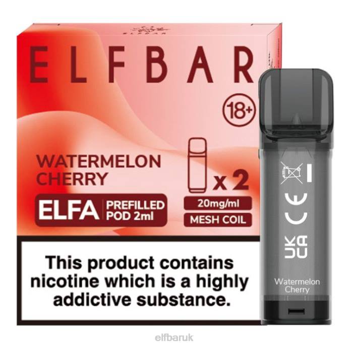 ELFBAR Elfa Pre-Filled Pod - 2ml - 20mg (2 Pack) DN42121 Watermelon Cherry