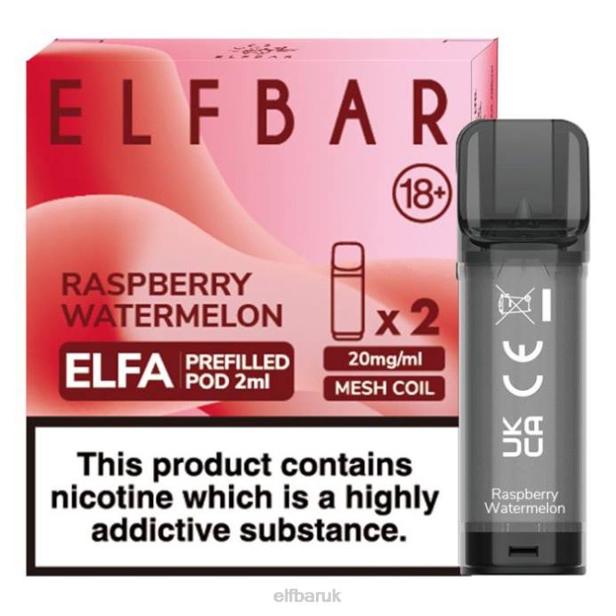 ELFBAR Elfa Pre-Filled Pod - 2ml - 20mg (2 Pack) DN42122 Raspberry Watermelon