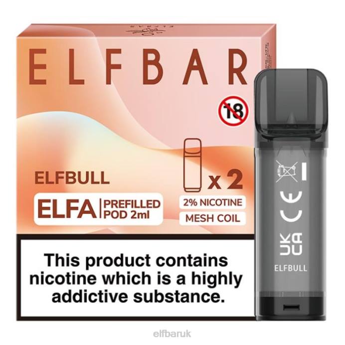 ELFBAR Elfa Pre-Filled Pod - 2ml - 20mg (2 Pack) DN42128 Elf Bull