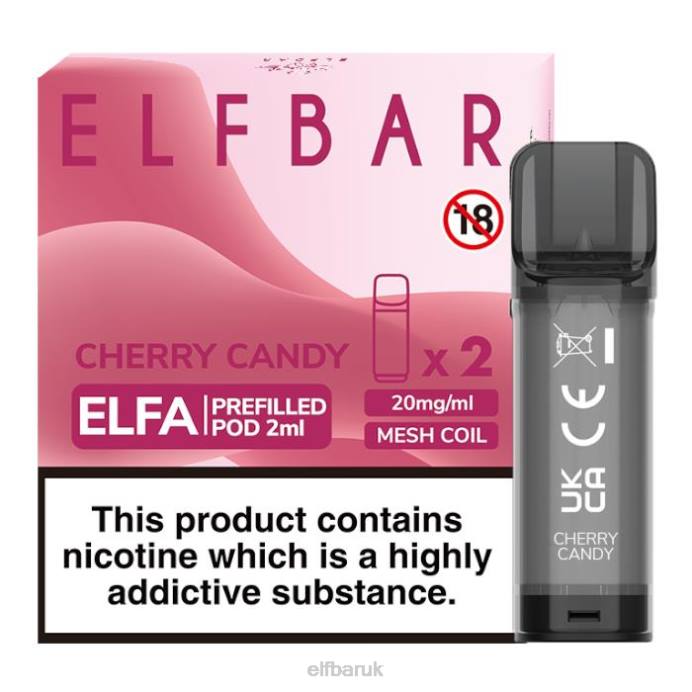 ELFBAR Elfa Pre-Filled Pod - 2ml - 20mg (2 Pack) DN42131 Cherry Candy