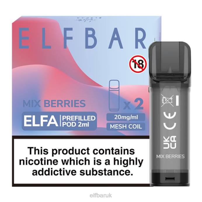 ELFBAR Elfa Pre-Filled Pod - 2ml - 20mg (2 Pack) DN42132 Mix Berries