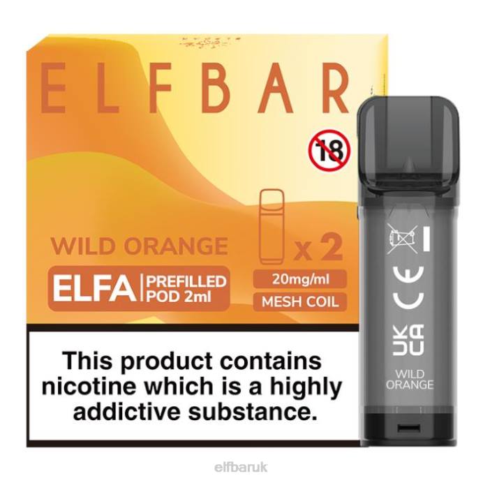 ELFBAR Elfa Pre-Filled Pod - 2ml - 20mg (2 Pack) DN42133 Wild Orange