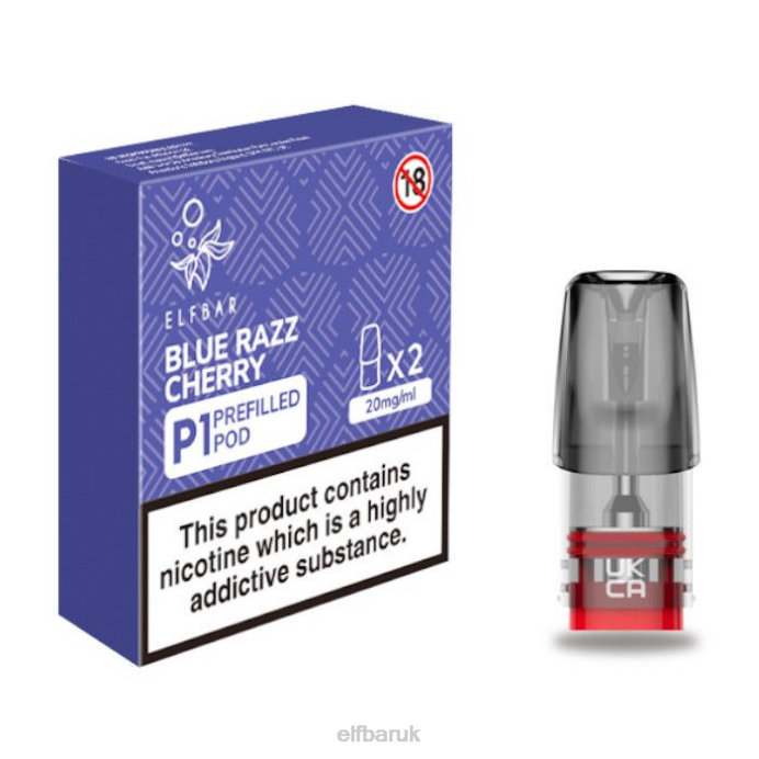 ELFBAR Mate 500 P1 Pre-Filled Pods - 20mg (2 Pack) Blue Razz Cherry DN42165