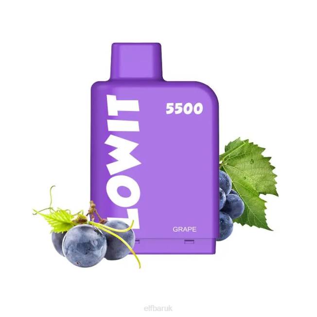 ELFBAR Prefilled Pod LOWIT 5500 Puffs 2%Nic Grape BN2D142