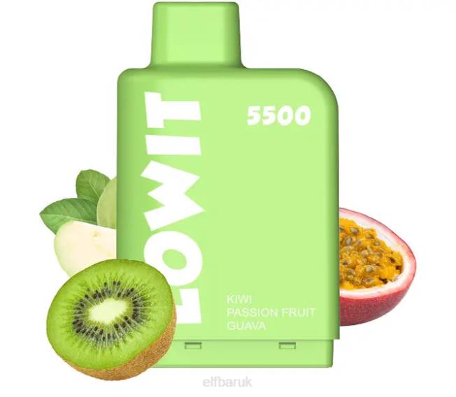 ELFBAR Prefilled Pod LOWIT 5500 Puffs 2%Nic Kiwi Passion Fruit Guava BN2D139